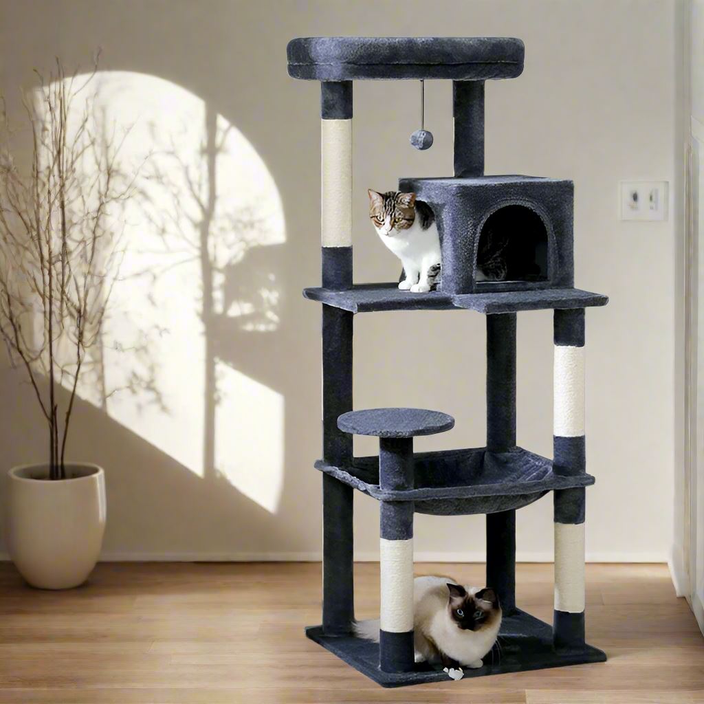 GroomerCatTower™ - Bleu Marine - chatoutmimi